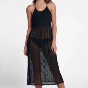 Hurley embroidered mesh swimsuit cover